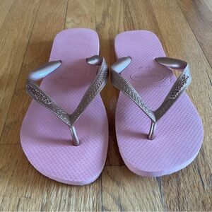 Summer Pink Flip Flops